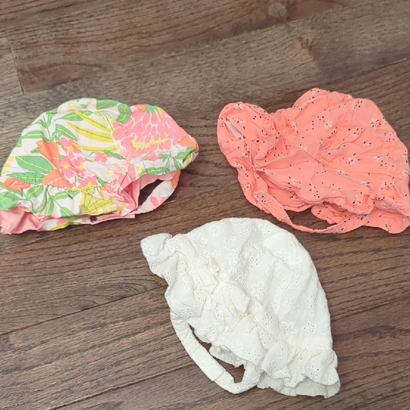 Girls 6-12M Summer Hat Bundle (3) - Picture 1 of 9